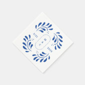 Puebla Mexicaanse bruiloft cocktail servet (Hoek)