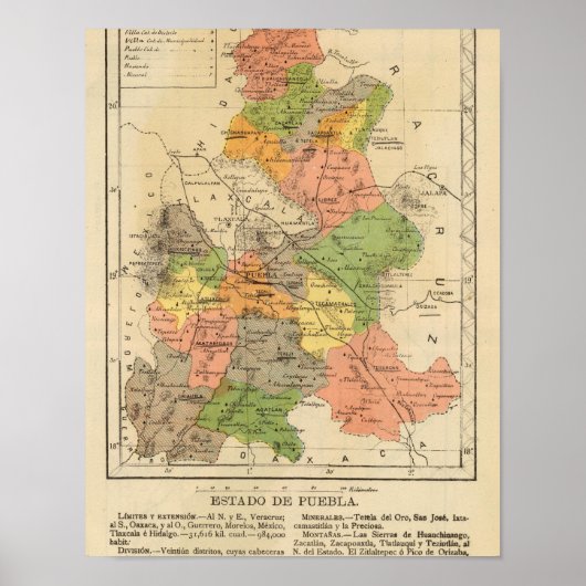 Puebla, Mexico Poster (Voorkant)