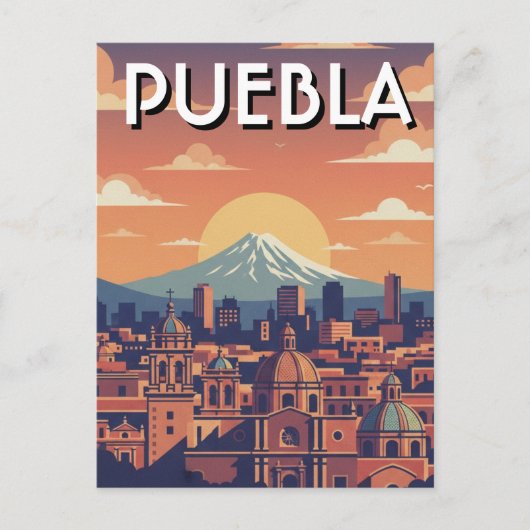 Puebla Mexico Reizen Briefkaart (Voorkant)