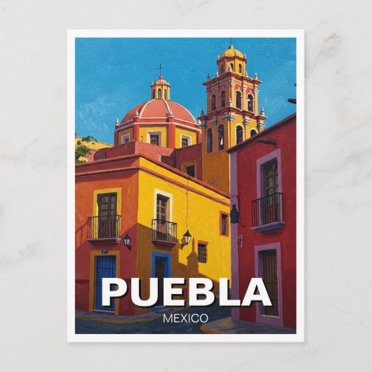 Puebla Mexico Reizen Briefkaart (Voorkant)