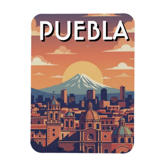 Puebla Mexico Reizen Magneet (Verticaal)