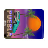 Puebla Mexico, vakantieposter Magneet (Horizontaal)