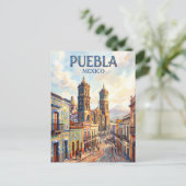 Puebla Stad Mexico Briefkaart (Staand voorkant)