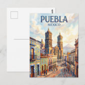 Puebla Stad Mexico Briefkaart (Voorkant / Achterkant)