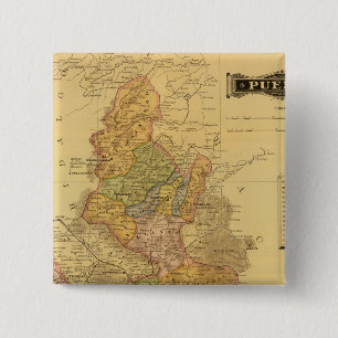 Puebla Vierkante Button 5,1 Cm