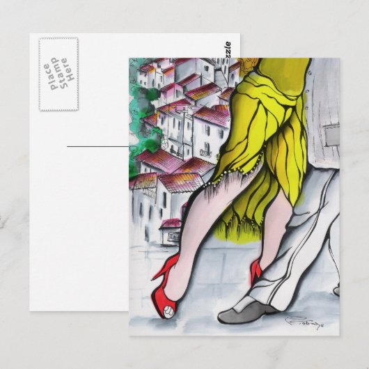 Pueblo Blanco Tango Briefkaart (Voorkant / Achterkant)