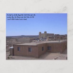 Pueblo Chapel met begraafplaats links Briefkaart