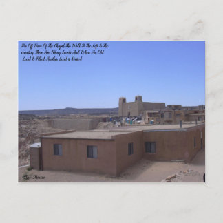 Pueblo Chapel met begraafplaats links Briefkaart