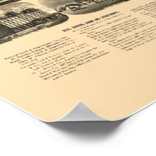 Pueblo, CO Panorama Map - 1890 Poster (Hoek)