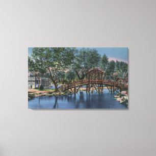 Pueblo, Colorado - Boat House & Rustic Canvas Afdruk