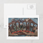 Pueblo, Colorado - grote letterscènes Briefkaart (Voorkant / Achterkant)