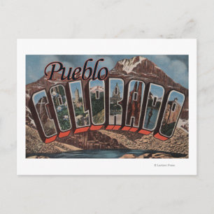 Pueblo, Colorado - grote letterscènes Briefkaart