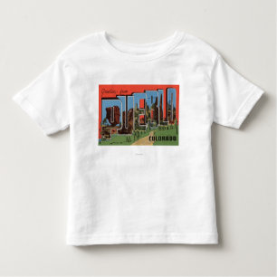 Pueblo, Colorado - grote letterscènes Kinder Shirts