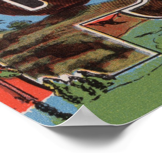 Pueblo, Colorado - grote letterscènes Poster (Hoek)