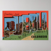 Pueblo, Colorado - grote letterscènes Poster (Voorkant)