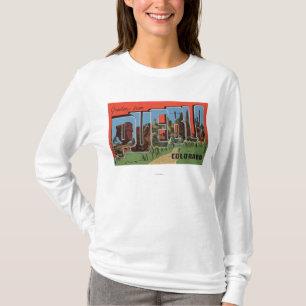 Pueblo, Colorado - grote letterscènes T-shirt
