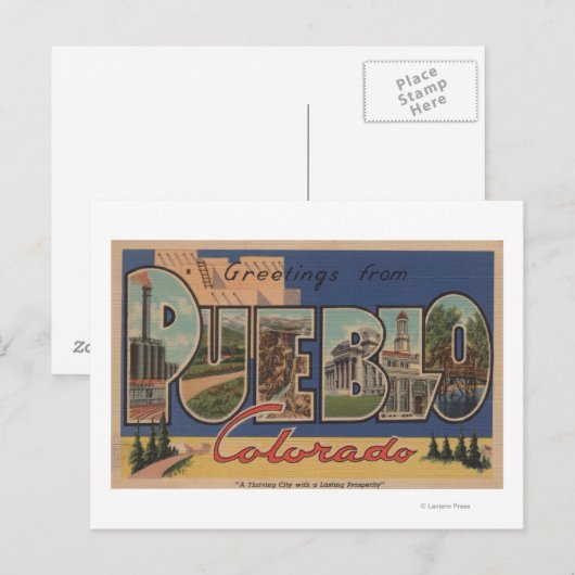 Pueblo, Colorado - Large Letter Scenes 2 Briefkaart (Voorkant / Achterkant)