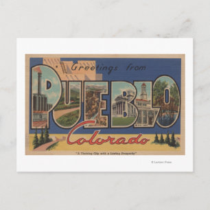 Pueblo, Colorado - Large Letter Scenes 2 Briefkaart
