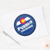 Pueblo Colorado vlag barst stickers (Envelop)