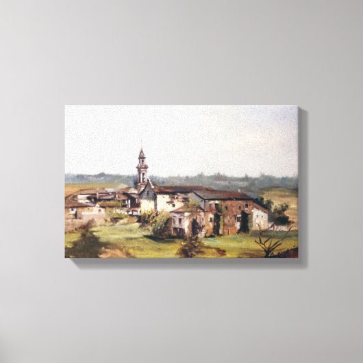 Pueblo de Lugo/Village in Lugo Canvas Afdruk (Voorkant)