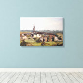 Pueblo de Lugo/Village in Lugo Canvas Afdruk (Insitu (Houten vloer))