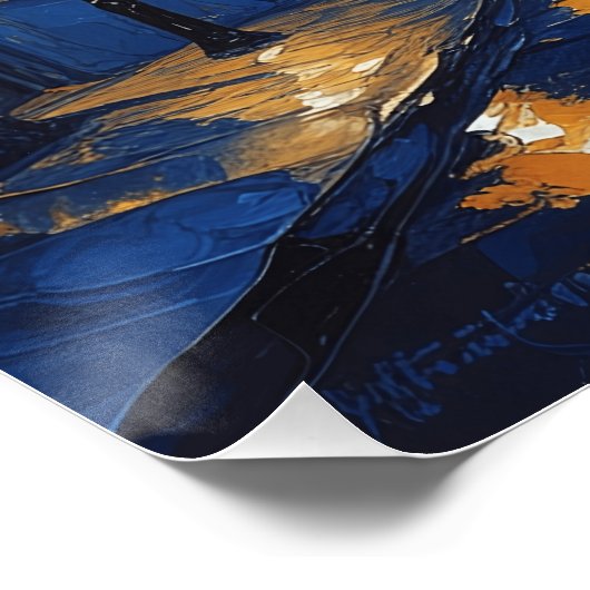 Pueblo de noche con luces perfect poster (Hoek)