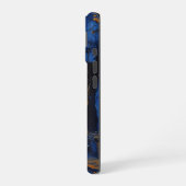 Pueblo de noche con luces y faroles iPhone 16 hoesje (Linkerkant)