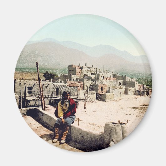 Pueblo de Taos New Mexico Magneet (Voorkant)