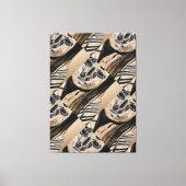 Pueblo Girl Charcoal Sketch by Ayasha Canvas Afdruk (Voorkant)