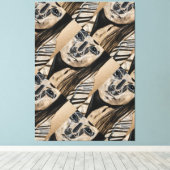 Pueblo Girl Charcoal Sketch by Ayasha Canvas Afdruk (Insitu (Houten vloer))