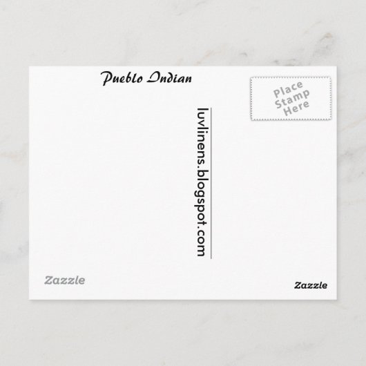 Pueblo Indian Briefkaart (Achterkant)