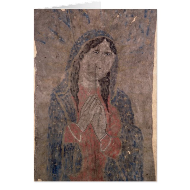 Pueblo Indian hide Painting of a Madonna, 1675 (Voorkant)