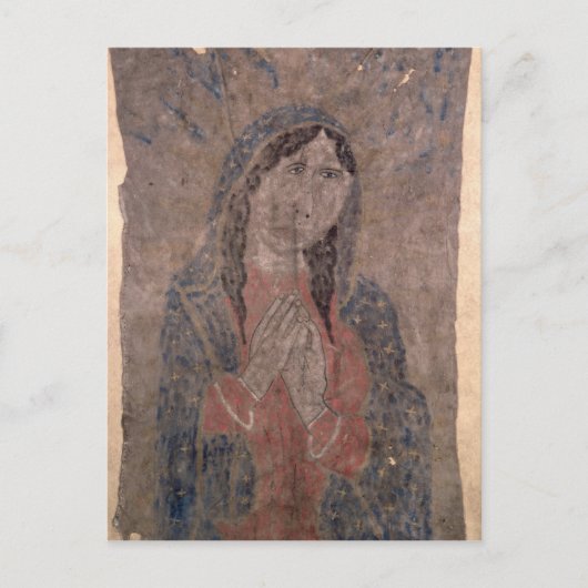 Pueblo Indian hide Painting of a Madonna, 1675 Briefkaart (Voorkant)