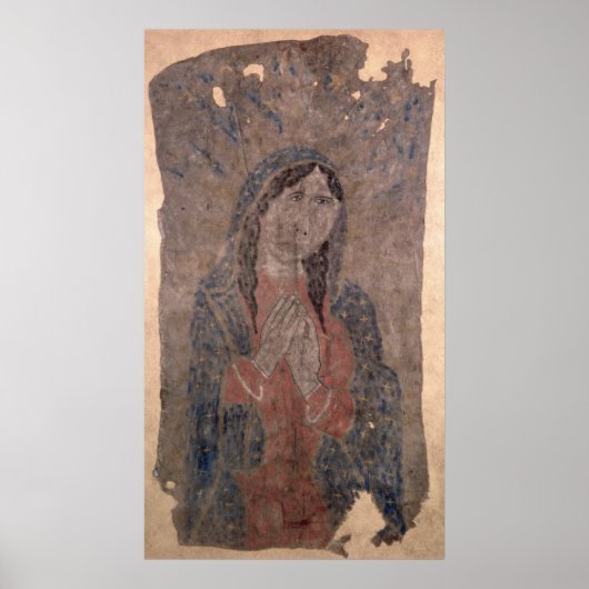 Pueblo Indian hide Painting of a Madonna, 1675 Poster (Voorkant)