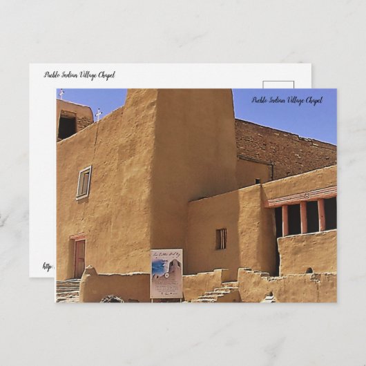 Pueblo Indian Village Chapel Briefkaart (Voorkant / Achterkant)