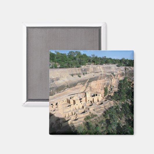 Pueblo Indische cliff-woningen Magneet (Voorkant / Achterkant)