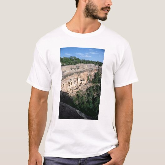 Pueblo Indische cliff-woningen T-shirt (Voorkant)