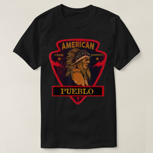 Pueblo Native American Pride Respect Arrow T-shirt (Design voorkant)