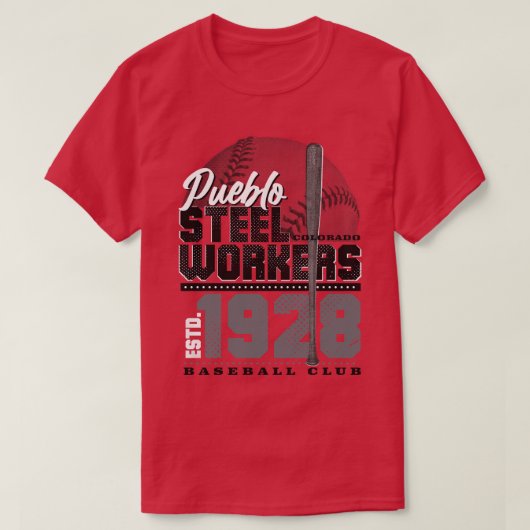Pueblo Staalarbeiders Honkbal T-shirt (Design voorkant)