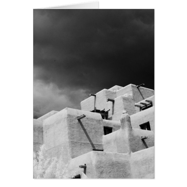 Pueblo-stijl adobe Inn bij Loretto, Santa Fe, New  (Voorkant)
