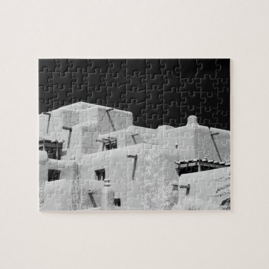 Pueblo stijl adobe Inn bij Loretto, Santa Fe, New Legpuzzel (Horizontaal)