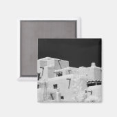 Pueblo stijl adobe Inn bij Loretto, Santa Fe, New Magneet (Voorkant / Achterkant)