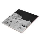 Pueblo stijl adobe Inn bij Loretto, Santa Fe, New Tegeltje (Zijkant)