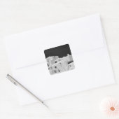 Pueblo stijl adobe Inn bij Loretto, Santa Fe, New Vierkante Sticker (Envelop)
