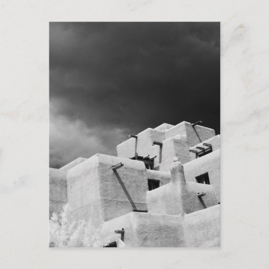 Pueblo stijladobe Inn in Loretto, Santa Fe, New 2 Briefkaart (Voorkant)