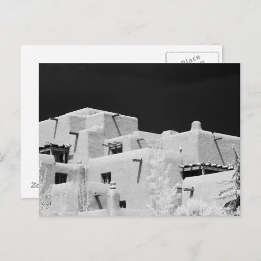 Pueblo stijladobe Inn in Loretto, Santa Fe, New Briefkaart (Voorkant / Achterkant)