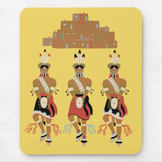 Pueblo Turtle Dancers Mousepad Muismat (Voorkant)