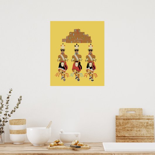 Pueblo Turtle Dancers Poster (Keuken)