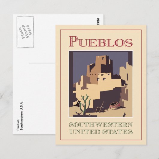 Pueblos Southwest Briefkaart (Voorkant / Achterkant)