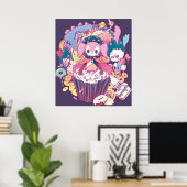 Puella Magi Magica Madoka Charlotte en Friends Poster (Thuiskantoor)